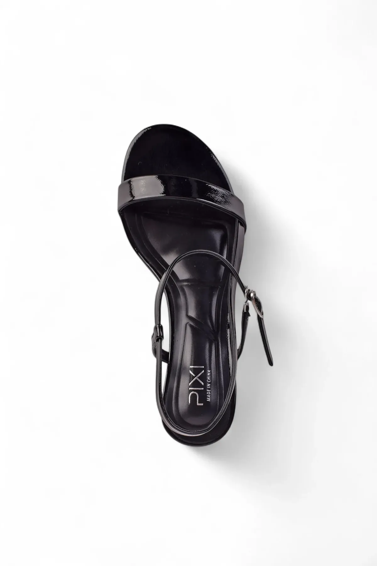 Black Patent Strappy Kitten Heels