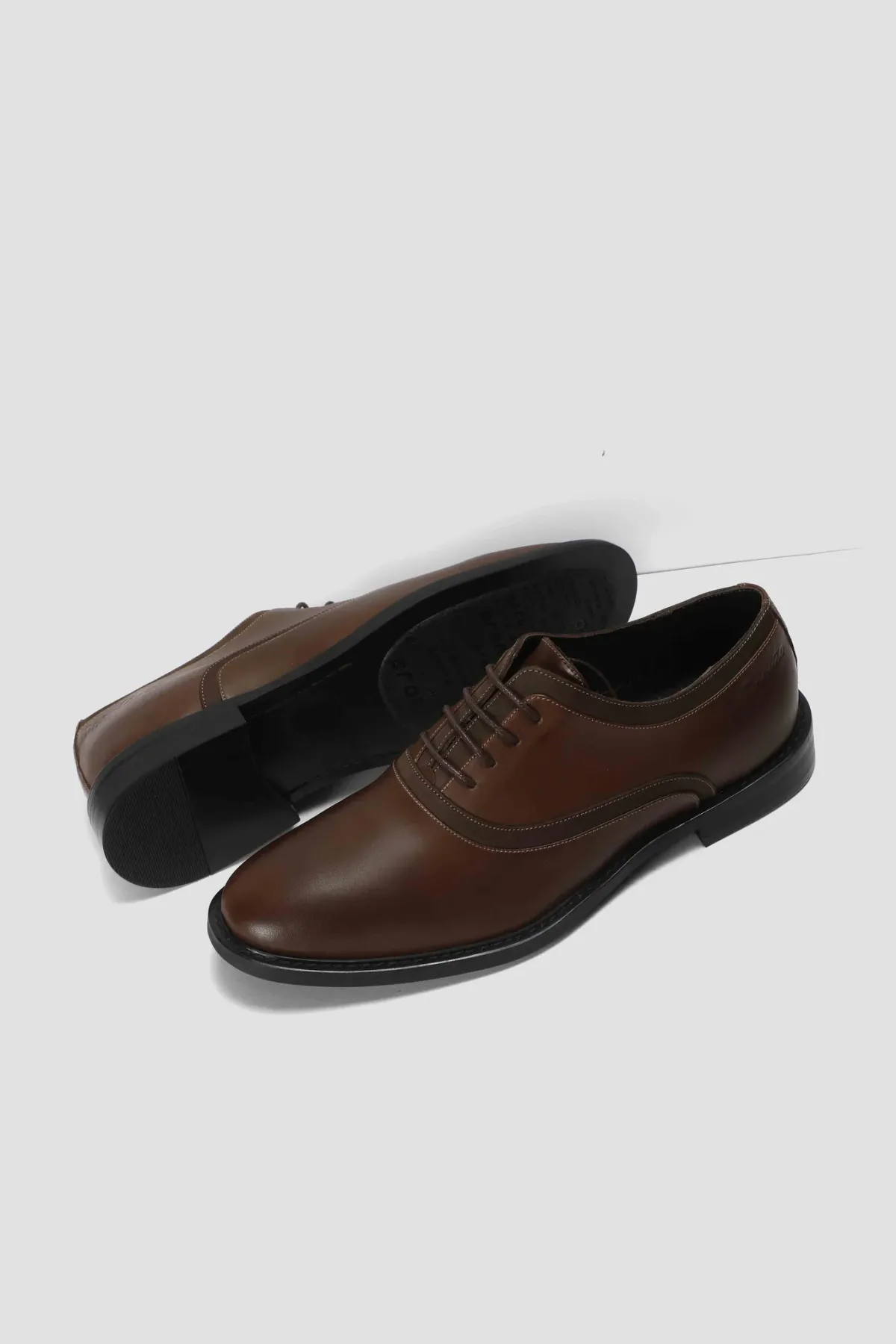 Brown Leather Formal Oxford Shoes