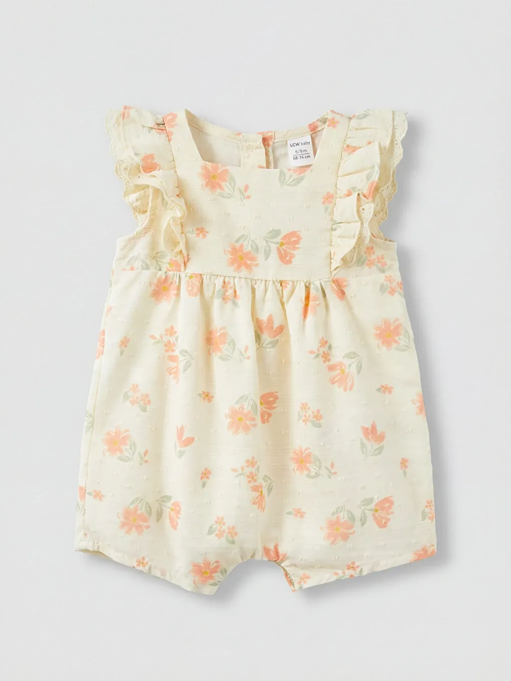 Baby Girls Floral Ruffled Romper