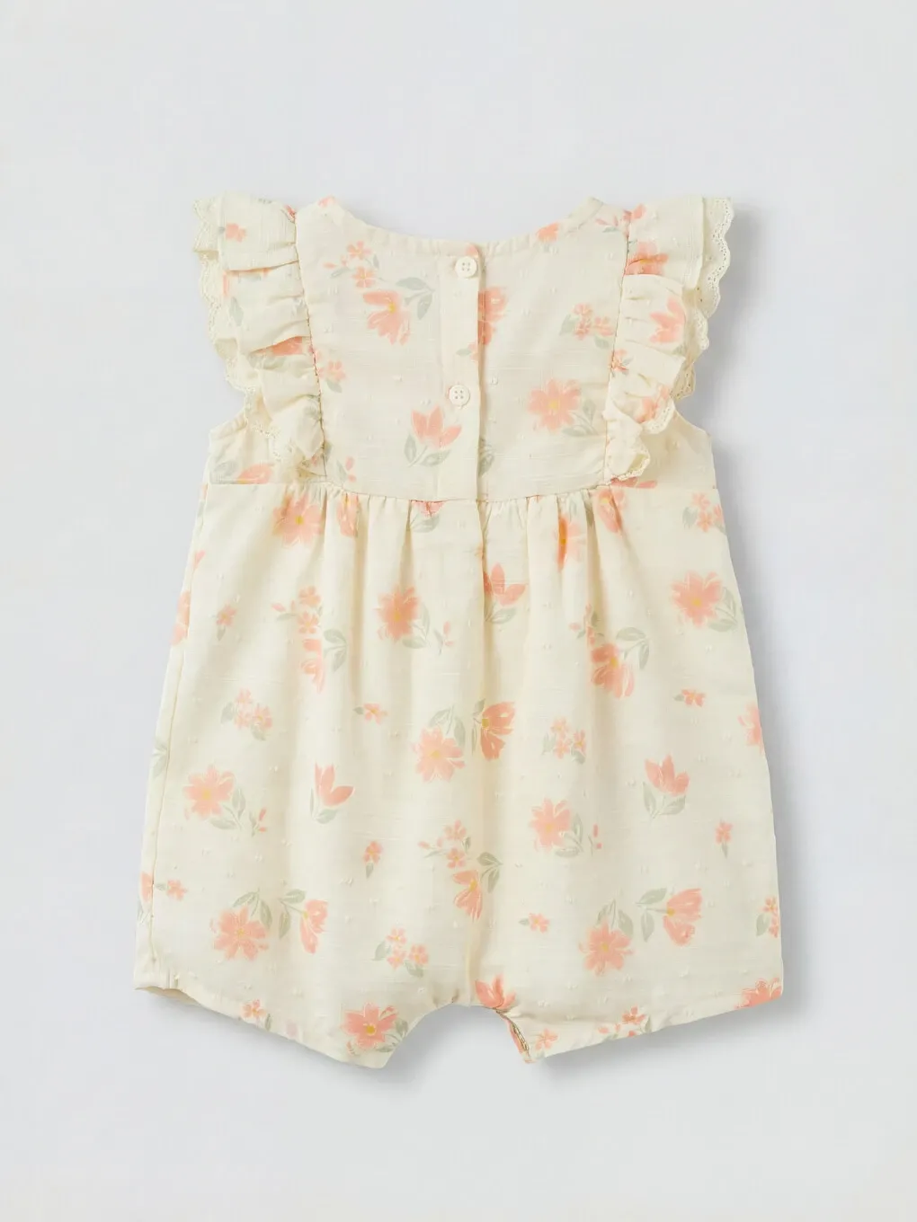 Baby Girls Floral Ruffled Romper